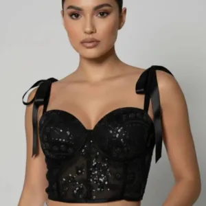 Corset brillante con copa